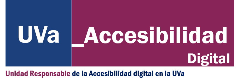 Logotipo de la Unidad Responsable de la Accesibilidad Digital de la Universidad de Valladolid